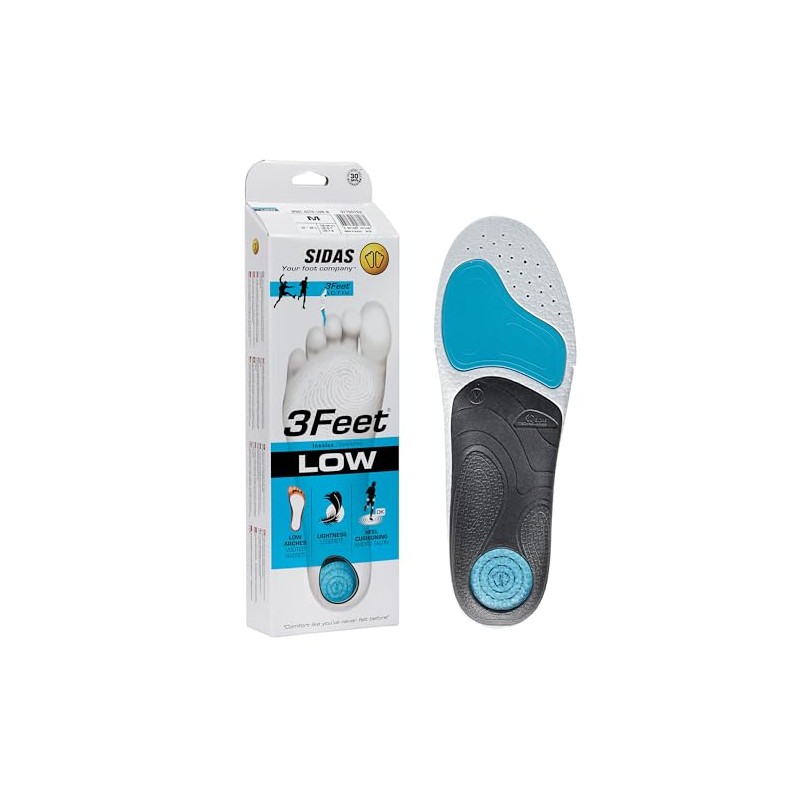 Sidas Unisex's Active Low Insoles, Blue/Black
