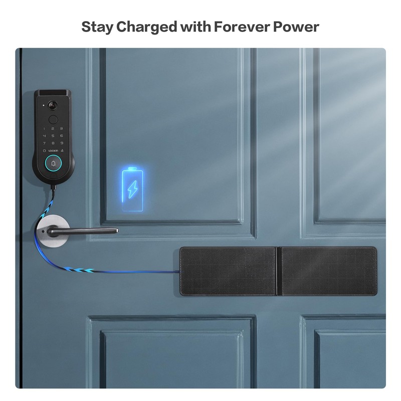 Lockin Solar Panel, Compatible with Veno Pro&Plus Video Smart Lock,