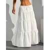 Xuani Maxi Skirts for Women Ruffle Hem A Line Long