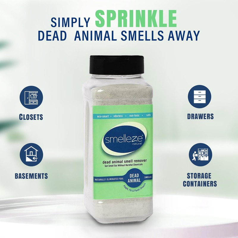 SMELLEZE Natural Dead Animal Odor Removal 2 lbs Powder: Eliminate