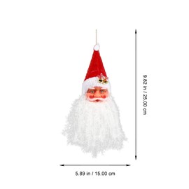 Tree Hanging Decor Christmas Door Sign 3pcs Santa Beard Christmas Fiber Statue Christmas Party Hanging Ornament Christmas Party Supplies