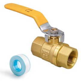 Horiznext NPT 3/4 brass ball valve, full port shut off female thread connect water heater drain flow pipe fitting gas line and air hose (1 pc)