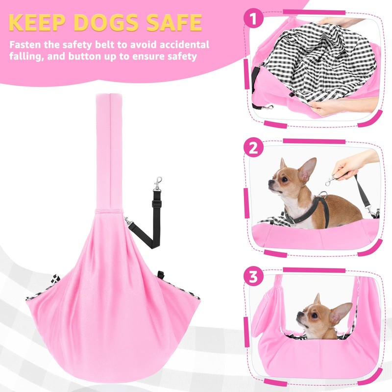 SlowTon Dog Carrier Sling - Thick Padded Shoulder Strap Adjustable