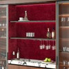 WESTICK Red Velvet Wallpaper Peel and Stick Flocking Fabric Wallpaper
