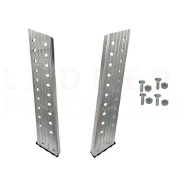 Louisville Adjustable Shoe Kit for Aluminum Attic Ladders, 13-7/8 inch, with Mounting Hardware, PK1277