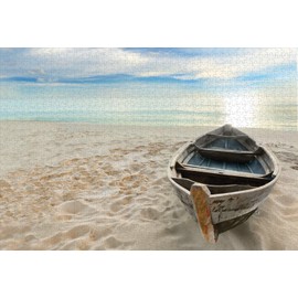 Paper House Productions Row Boat on The Beach 1000-piece Jigsaw Puzzle