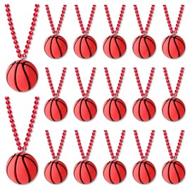 KeeStar 15 Pack Basketball Necklace Party Favors for Sports Themed Baby Shower, Birthday Party Goodie Bag Fillers, School Carnival Rewards, Classroom Prize