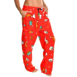 Angelina Women's COZY Fleece Pajama Pants, PJ22_SUSHI_3XL