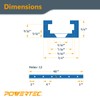 POWERTEC 71854 48 Inch x4 Universal T track with 4