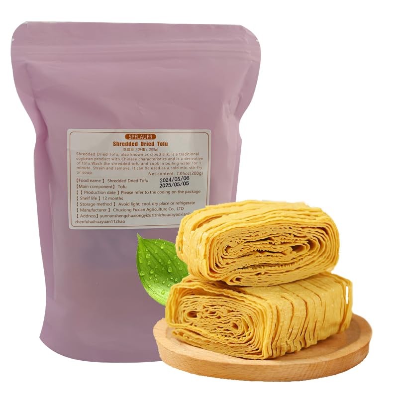Dried tofu skin豆腐丝 豆腐皮干货素食豆制品Shredded tofu200g