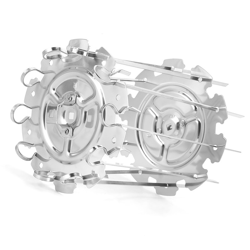 Stainless Steel Roaster Electric Oven Barbecue Skewers Needle Cage Set