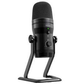 FIFINE Podcast Microphone Four Pickup Patterns USB Mic with Mute Button, Gain Knob& Monitoring Headphone Jack Computer Mic for Recording Instruments, YouTube, Gaming, Voice-Over,Vocal,Stream-K690