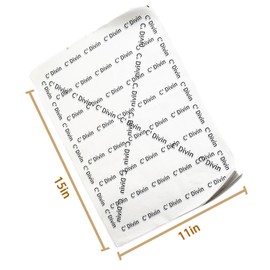 100 Sandwich Wrapping Papers, 11x15 Inches, with Four Styles to Choose From, can be Used for Packaging Hamburgers, Sandwiches, or as Food Pads (White text)