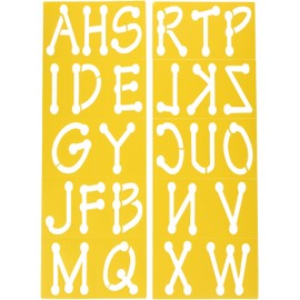 Darice 121727 Upper Case Alphabet Stencils, 3.5-Inch