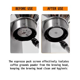 Lunaker 54mm Espresso Puck Screen - Metal Contact Screen for Espresso 54mm Portafilter Basket