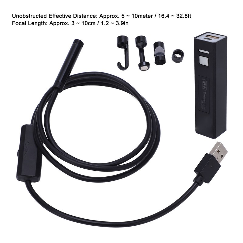 Wireless Endoscope Phone WiFi Borescope Inspection Camera HD IP68 Waterproof