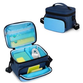 LoDrid Carrying Case Compatible with Nex Playground Game System, Storage Organizer with Shoulder Strap for Game Console and Other Accessories, Blue, Bag Only