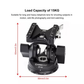 SUNWAYFOTO Tilt Head with Lever-Release Clamp and Arca Swiss Quick Release Plate SUNWAYFOTO