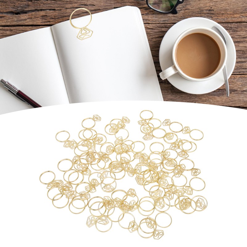 80pcs Ring Shape Paper Clips Rustproof Multifunction Multifunction with Clear