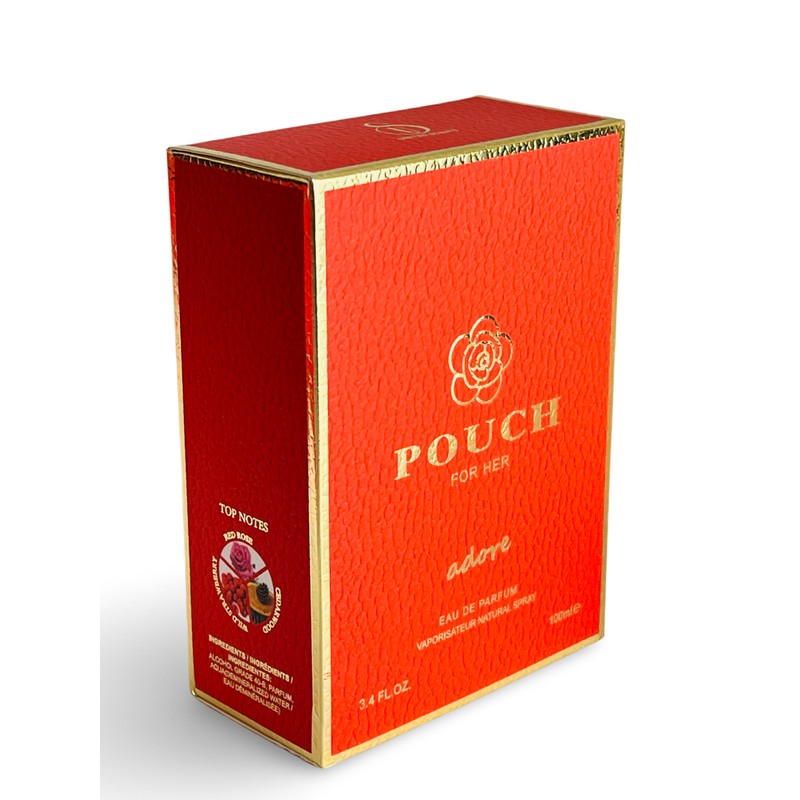 POUCH ADORE For Her Eau de Parfum, 3.4 Fl Oz,