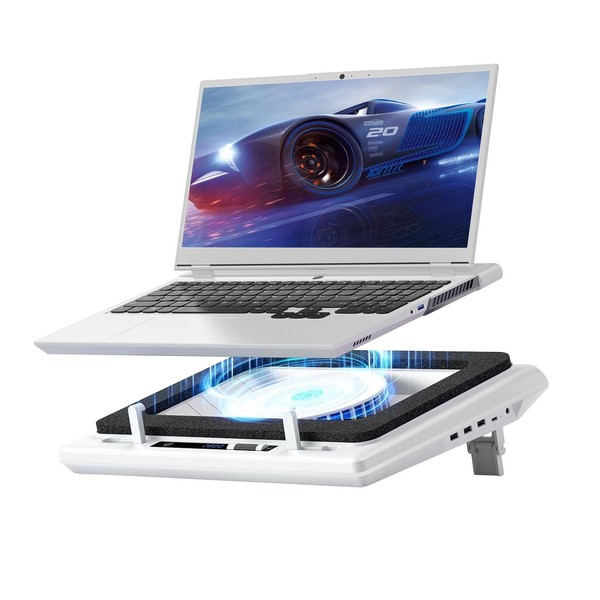 llano llano Laptop Cooling Pad with Powerful Turbofan(5.5inch Diameter), Fast