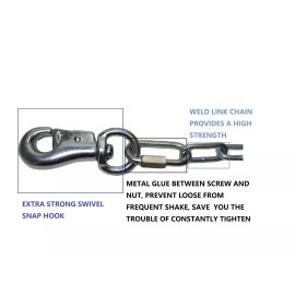 Lifstar Heavy Duty Dog Runner Chain, Dog Tie Out, for Medium to Large Dogs - 10 ft
