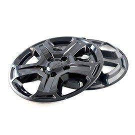 Trim Illusion Gloss Black Wheel Rim Cover Hubcaps 17 Inch Snap-On, Compatible with Jeep Wrangler 2018-2023, Set of 5, WSK706-17BLK