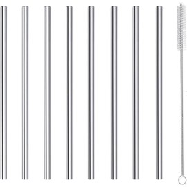 Straws Short Small Mini Straw  Metal Stainless Steel Bar Drinking Straws Set with Cleaner Brush for  Rock Gin Glass Coffee Mason Jar Tumblers Fruit Juice,  8 count - Color: Colorful--8pcs, Size: 0.24" Width x 5.9" Length