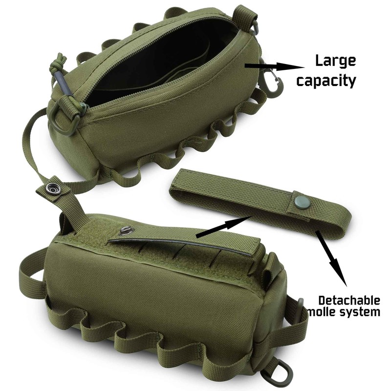 Tactical Molle Admin Pouch Multi-Purpose Modular Utility Tool Bag, Od