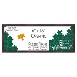 PFF PictureFrameFactoryOutlet - 6x18 Inch - Premium 1.25" Espresso Profile - Picture Frame for Artwork, Puzzles, Photos, Certificates