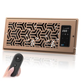 AITECAC 4"x10" Quiet Register Booster Fan - Energy Efficient HVAC Vent Booster Fan for Enhanced Home Airflow, Dimmable Display & Easy Installation-Airvent T4-12S