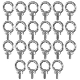 NAMYEUT Pack of 22 M6 Stainless Steel Eye Bolts M6 Stainless Steel Eye Bolts Ring Bolts for Attaching and Hanging Ornaments, Flower Pots, Swing