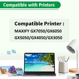 FANSHENG GI56 Ink Compatible with Canon GI-56 ink refill bottles for MAXIFY GX7050 GX6050 GX5050 GX4050 GX3050 (4 Pack Black/Cyan/Magenta/Yellow)