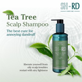 SH-RD Tea Tree Shampoo for Dry, Senstive Scalp | 1% OTP Added Flake-Control | Deep Cleansing, Rebalancing, Hydrating Dandruff Scalps - 8.45oz/250ml