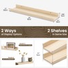 Picture Ledge Shelf, 24 inch Solid Wood Floating Shelves, Picture
