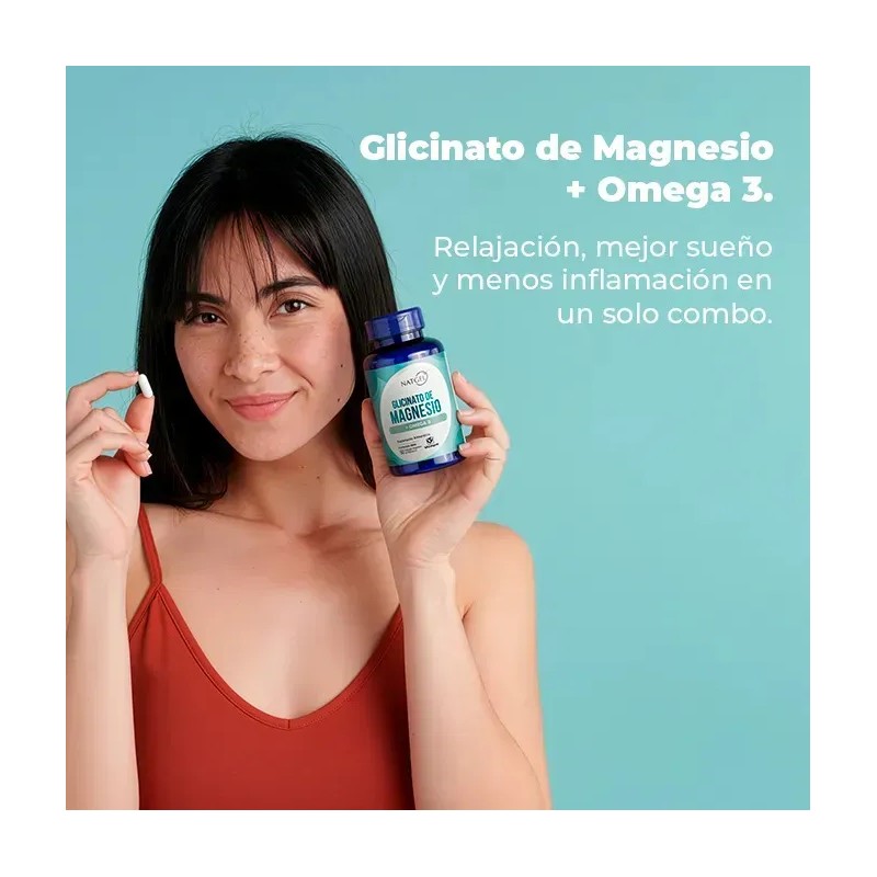 Glicinato De Magnesio + Omega 3 | 60 Capsulas Vcaps®