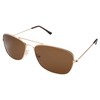 grinderPUNCH Square Aviator Sunglasses Regular Size - Gold Frame with