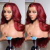 SISIFIRE Burgundy Body Wave Lace Front Wigs for Women 13