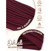 Woeoe Pre-Tied African Turbans Claret Stretchy Twisted Head Wraps Church