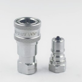 LSQ 1/4'' NPT Kubota 7J612-66323 K2581-66220 Replacement Quick Disconnect Hydraulic Quick Connect Couplers/Coupling Set w/Dust Caps