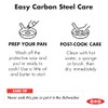 OXO Obsidian Pre-Seasoned Carbon Steel, 8" Frying Pan Skillet with