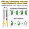 HIKITMATE Rechargeable AA Batteries 2800mAh 2 Pack - 1.2V Low