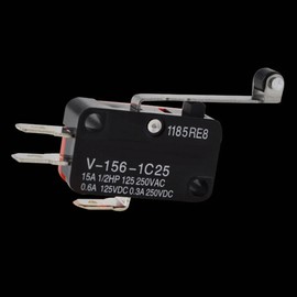 DollaTek V-156-1C25 Micro Limit Switch with Long Hinge Roller Momentary SPDT Snap Action for Arduino Pack of 10