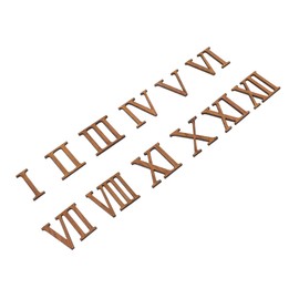 EXCEART Roman Numerals Shapes Ornaments Replacement Clock Hands Digital Clock Number Set Replacement Numbers Set for Clock Roman Number Parts Watch Number Kit Personality Wood Decorations