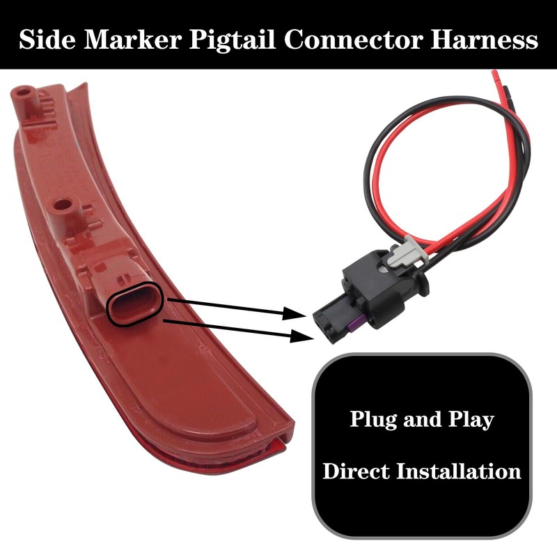 GYUPTRK Side Marker Pigtail Connector Harness Fit for Dodge Charger