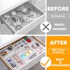 SpaceAid 14-Piece Bamboo Drawer Organizer Storage Boxes Set, Wood Tray