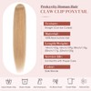 Human Hair Claw Clip Ponytail,Prokyvity Claw Clip Human Hair Ponytail,Claw