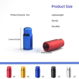 10PCS Bicycle Presta Valve Caps, 5 Colors Bike Tire Presta Valve Stem Covers,Colorful Aluminum Alloy Tyre Dust Caps, Prolong The Service Life of Tires for Mountain Bikes Road Bikes Folding