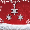 EleQueen Snowflake Inspired Pendant Necklace Stud Earrings Set 925 Sterling