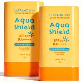 Ultramo Protector Solar Barra Bloqueador Spf50 Stick Acabado Invisible Rostro Cuerpo 18g Naranja 2pzs